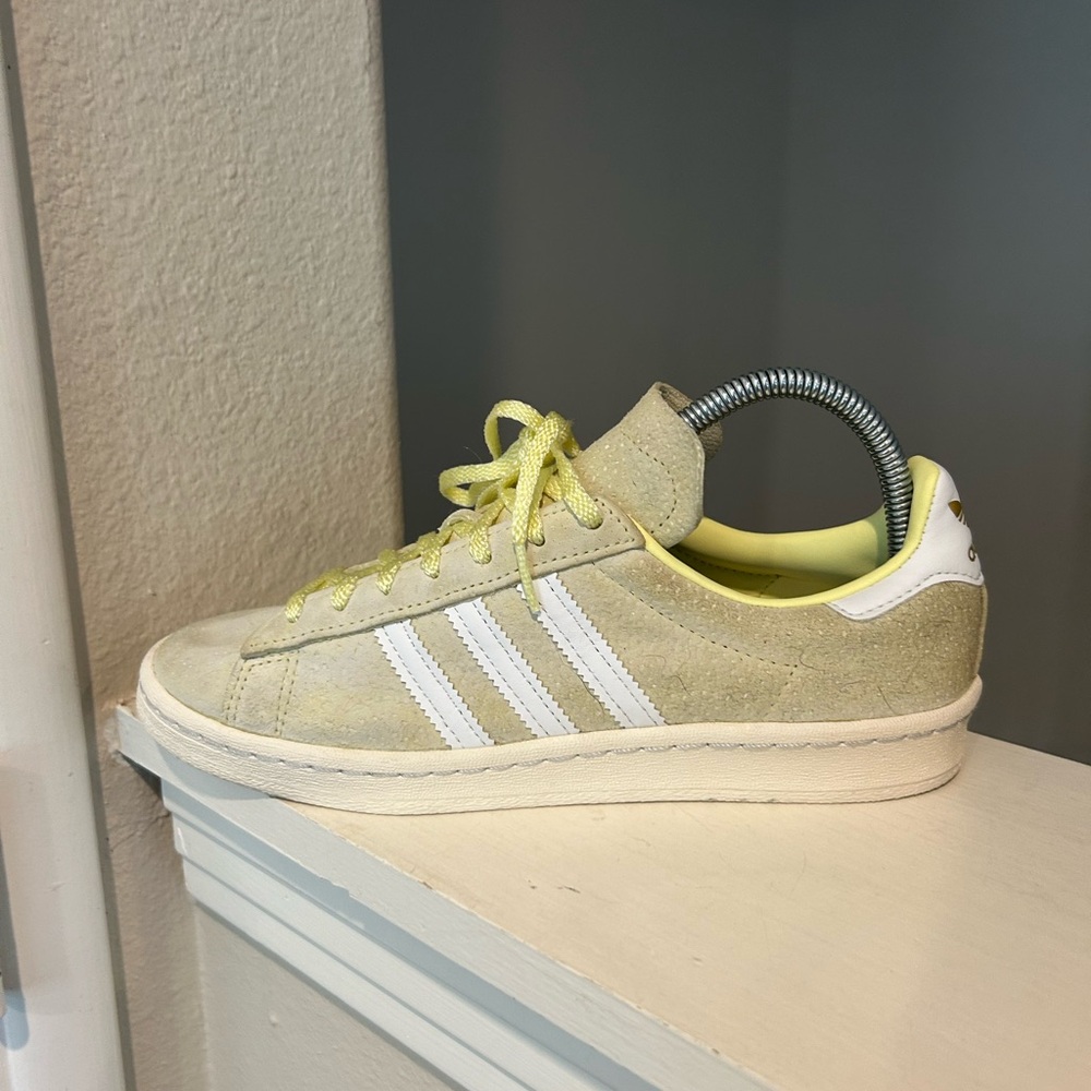 Adidas Campus 80s Lemonade Yellow White Sneakers Mens Youth size 6.5 - Picture 4 of 11
